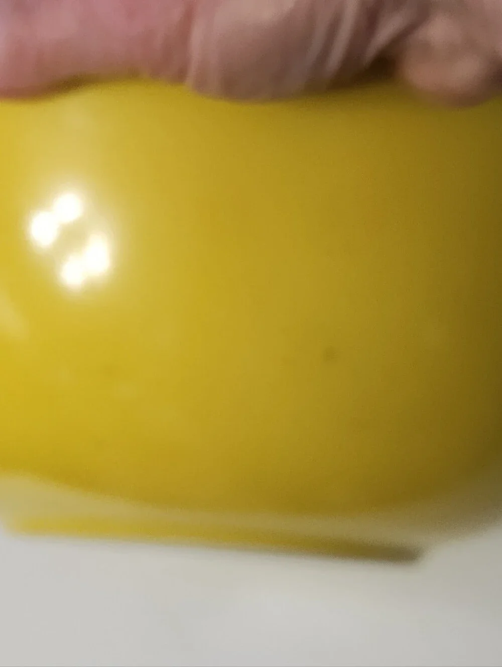 Vintage Pyrex 404 Yellow Mixing Bowl - Classic Ivory Interior